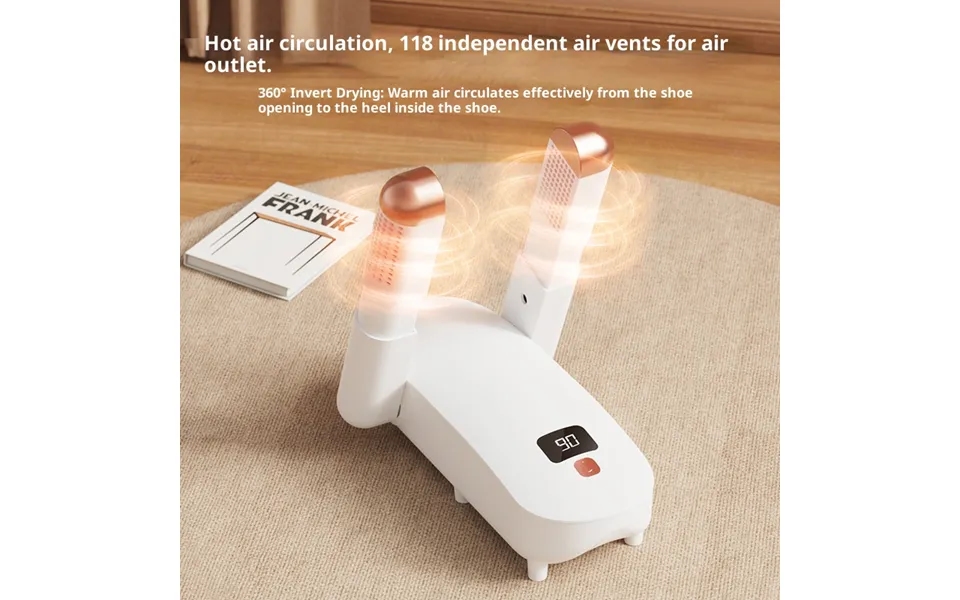 Usb Shoe Dryer & Deodorizer - Adjustable Mechanical Footwear Warmer For Home, Gym, And Travel White Yellow Black