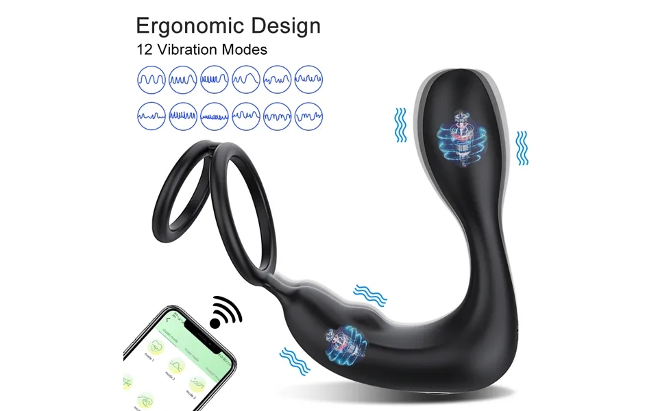 Vibrating Male Bluetooth Prostate Massager Anal Sex Toy App Vibrator For Men Butt Plug Couples Game Adult