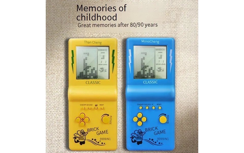 Video Game Consoles Large Screen Tetris Game Console Retro Nostalgic Classic Children's 8090 Handheld Game Console Elect