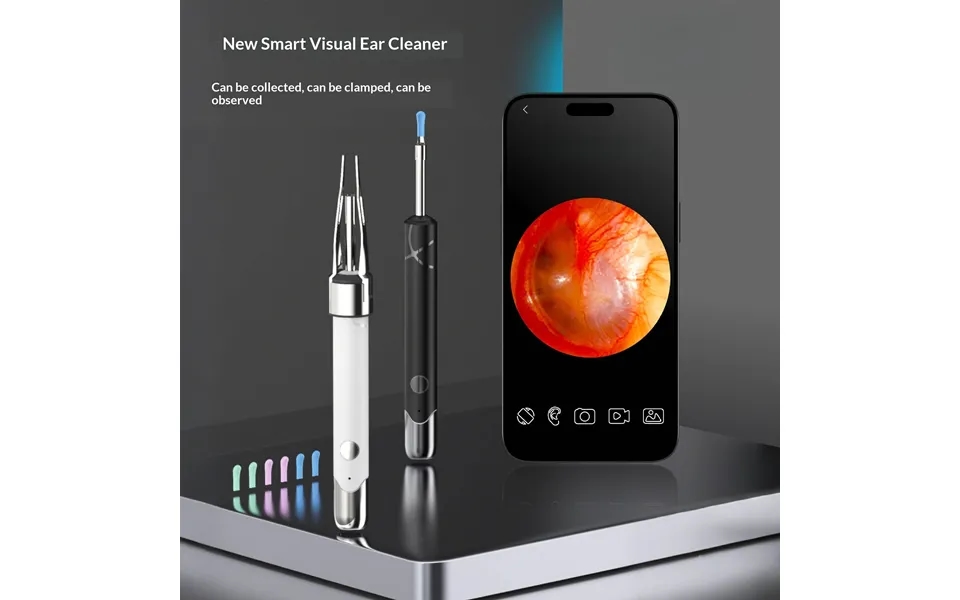 Visual Ear Cleaner With 500w Hd Camera Led Light Ear Wax Removal Tool - Clip & One-piece Design