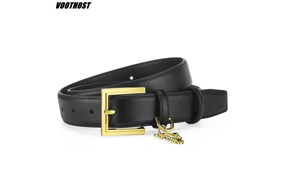 Voothost New Women Belt Genuine Leather Brand Designer Pin Buckle Fashion Fine Jeans Dress Waistband Girl High Quality B