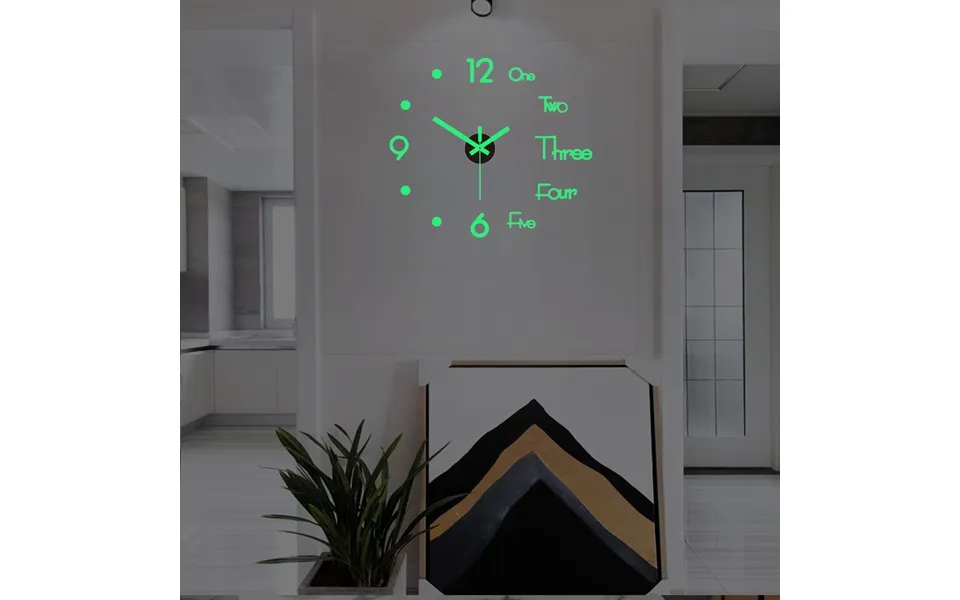 Wall Clock 3d Diy Modern Design Large Quartz Clocks Fashion Watches Stickers Living Room Home Decor Horloge Luminous Fra
