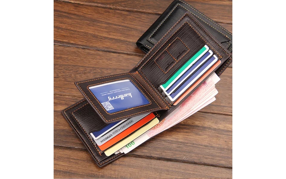 Wallet European And American Casual Multi-card Men's Wallet Horizontal Card Insert Short Card Holder