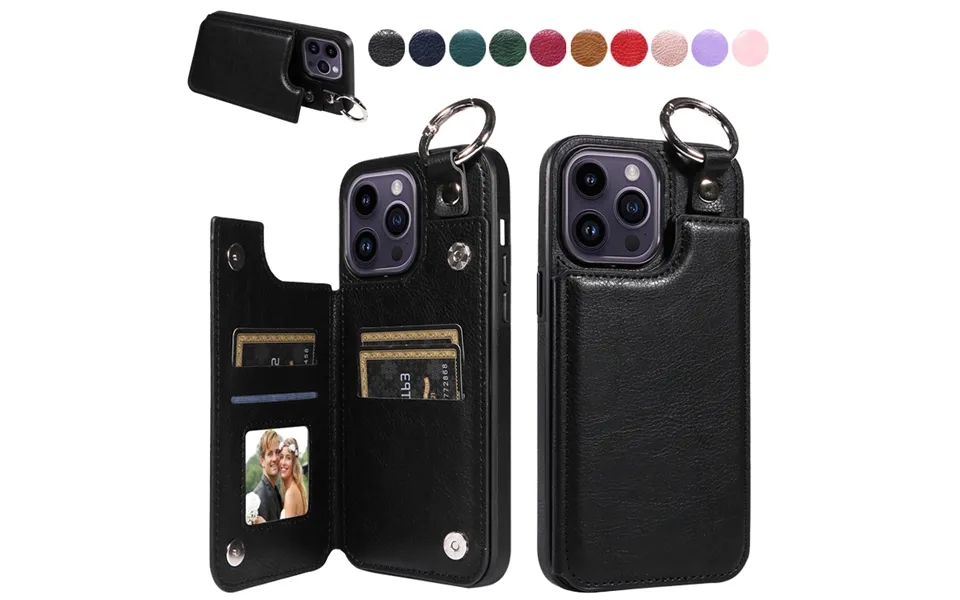 Wallet Magnetic Anti Drop Lifting Ring Leather Cover For Iphone 15 14 Max 13 Mini 12 Pro 11 Se 2020 X Xs Xr