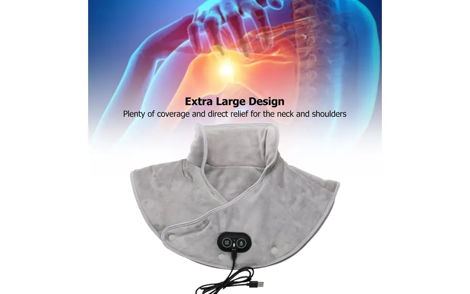 Warm Back Vibration Massager Electric Heated Shawl 3 Level Hot Compress Constant Temperature Cervical Spine Machine Wint