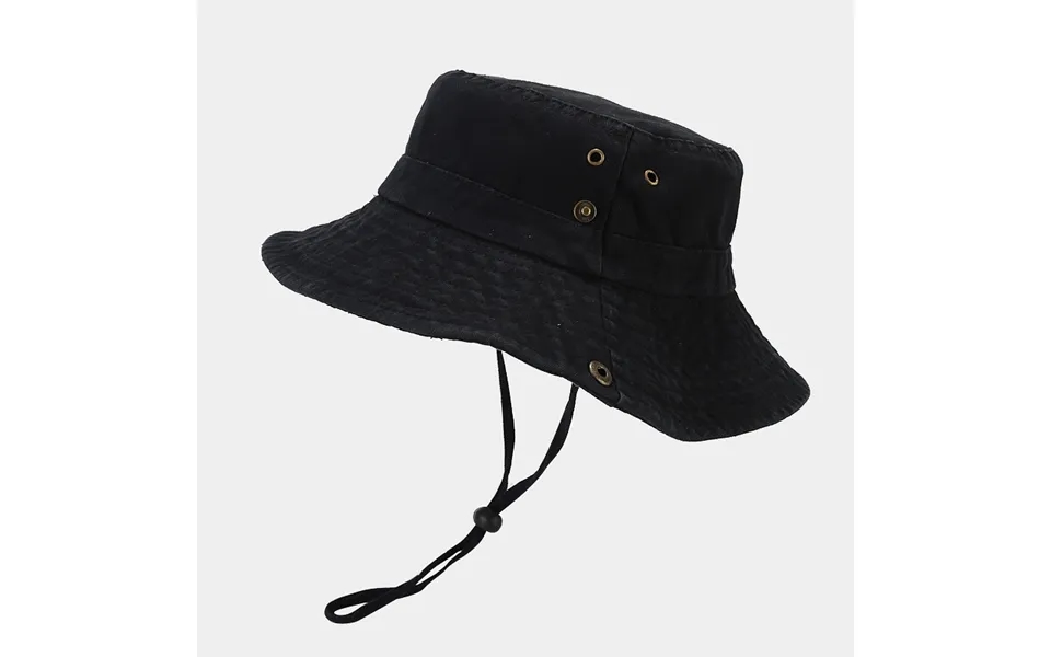 Western Cowboy Style Splicing Pure Cotton Big Eaves Fisherman Hat Spring And Summer Outdoor Sun Protection Sun Hat Art B