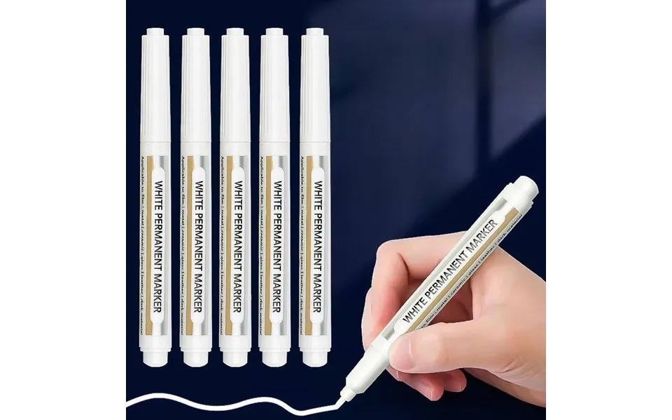 White Marker Pen Plus Thick Oily Pen Ink Quick Drying Waterproof White Art Highlight Pen Large Capacity Hook Pen