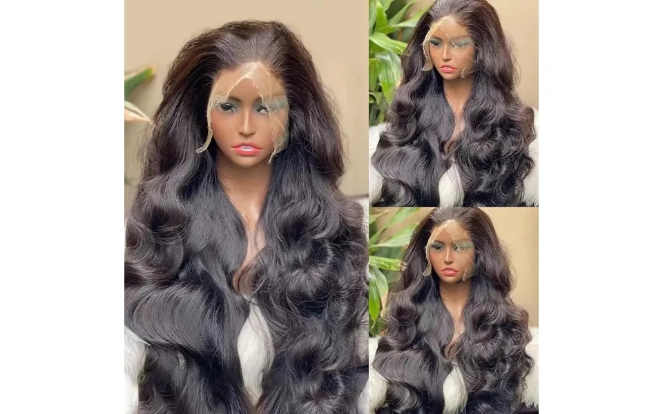 Wig Female Mid-point Long Hair Air Bangs Big Wave Front Lace Natural Fluffy Curly Hair Full Headgear