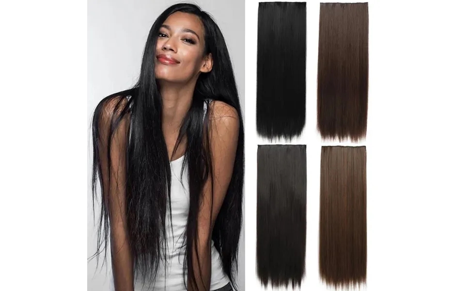 Wig Straight Hair Extensions One Piece 5 Card Long Straight Hair Hair Extensions Seamless Hair Extensions Foreign Trade