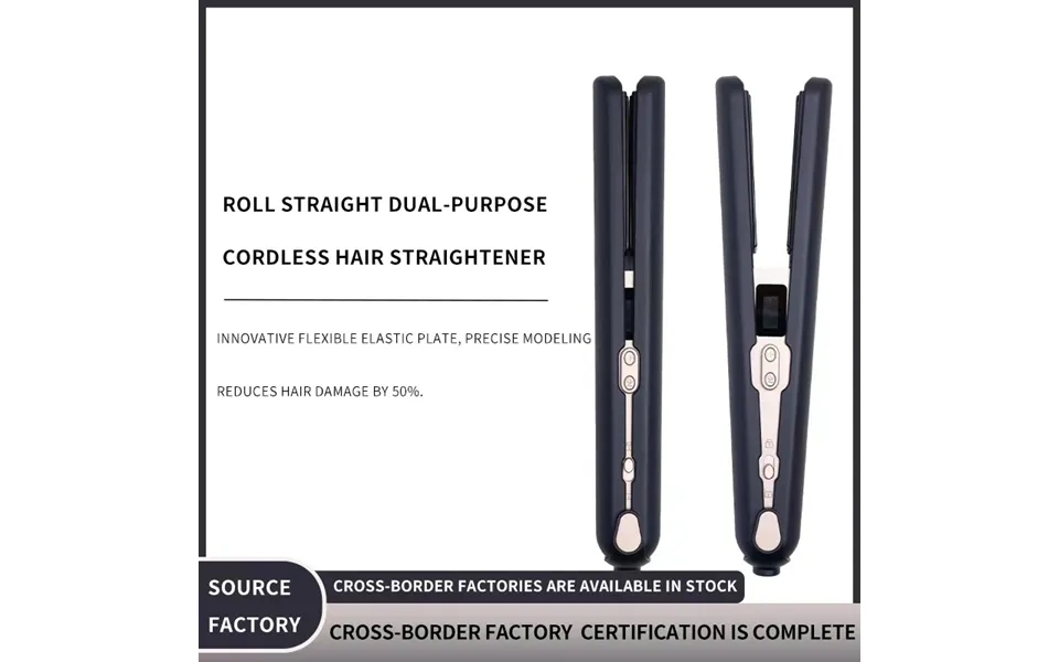 Wireless Hair Straightener Long Lasting Straight Curling Dual Purpose Portable Usb Charging Mini Hair Straightener