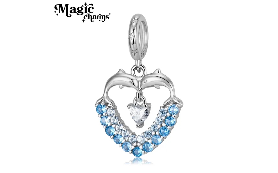 Women's Beads Love Pendant Blue S925 Sterling Silver Inlaid Bracelet Necklace Diy Beaded Jewelry Accessories Wholesale