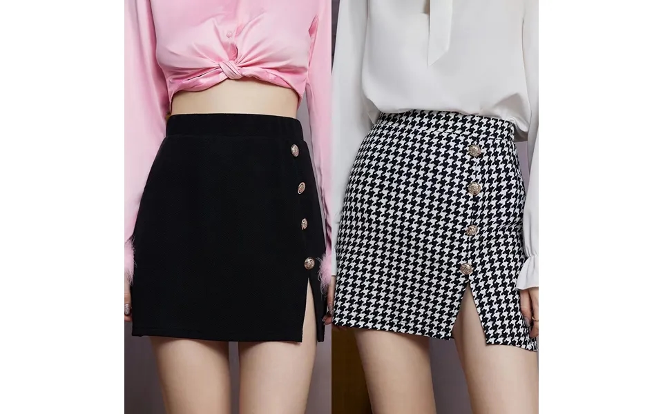 Women's Button Design Skirt Elegant Elegant Hip High Waist Skirt