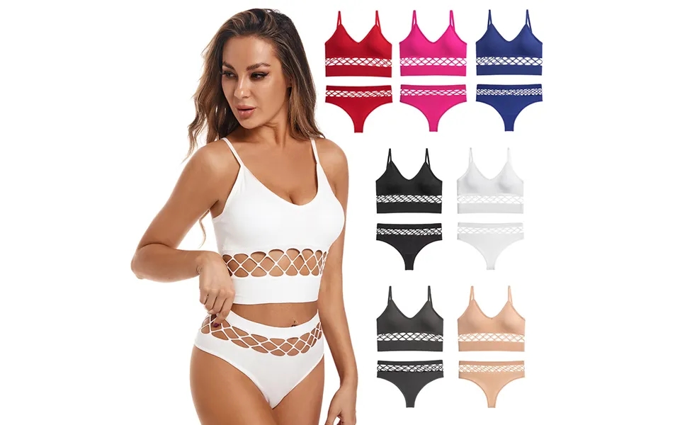 Women's Clothing Hollow Underwear Set For Women With Small Breasts - Thin Push-up Bra Without Rims