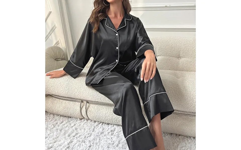 Women's Clothing Imitation Silk Pajamas For Women Long-sleeved Pajamas Home Clothes Set Can Be Worn Outside