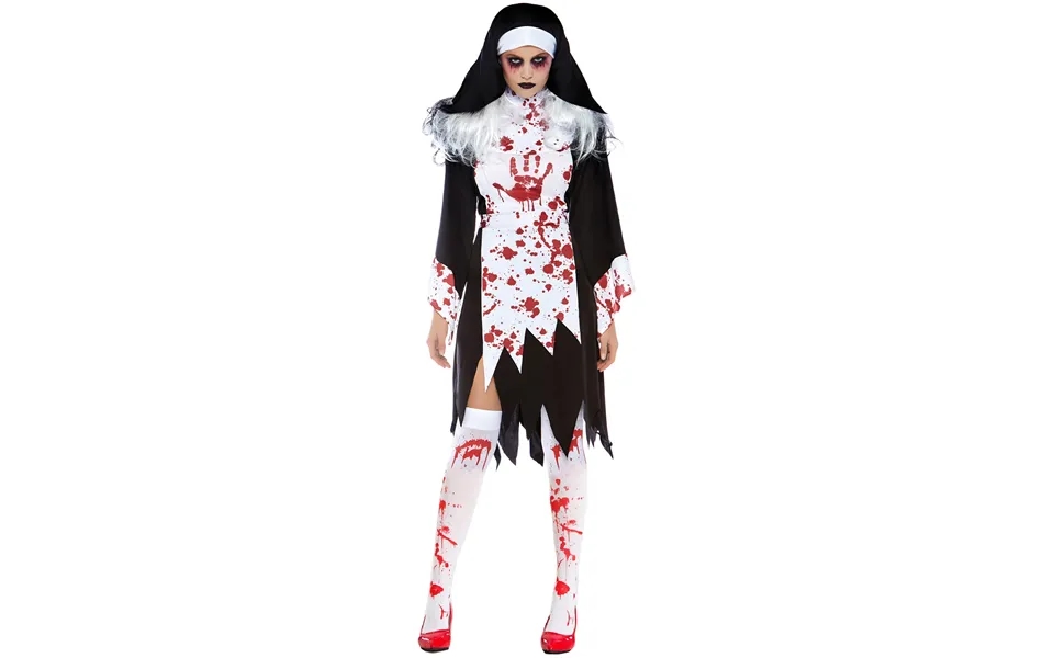 Women's Clothing S-xl Vampire Zombie Blood Stained Nun Costume Halloween Costume Cos Costume Playing Blood Drip Zombie N