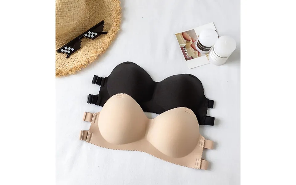 Women's Clothing Thin One-line Strapless Chest-wrapped Sexy Push-up Invisible Anti-exposure Underwear Women's Bandeau Br