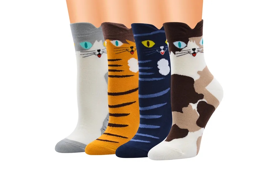 Women's Socks Long Stereoscopic Little Wildcat Series Korean Cartoon Stereoscopic Socks Ladies Pure Cotton Cylinder