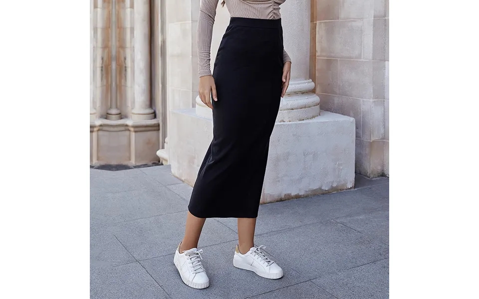 Women's Straight Slim Fit Wrap Hip Skirt Pit Striped Fashion High Waist Temperament Mid Length Half Length Skirt