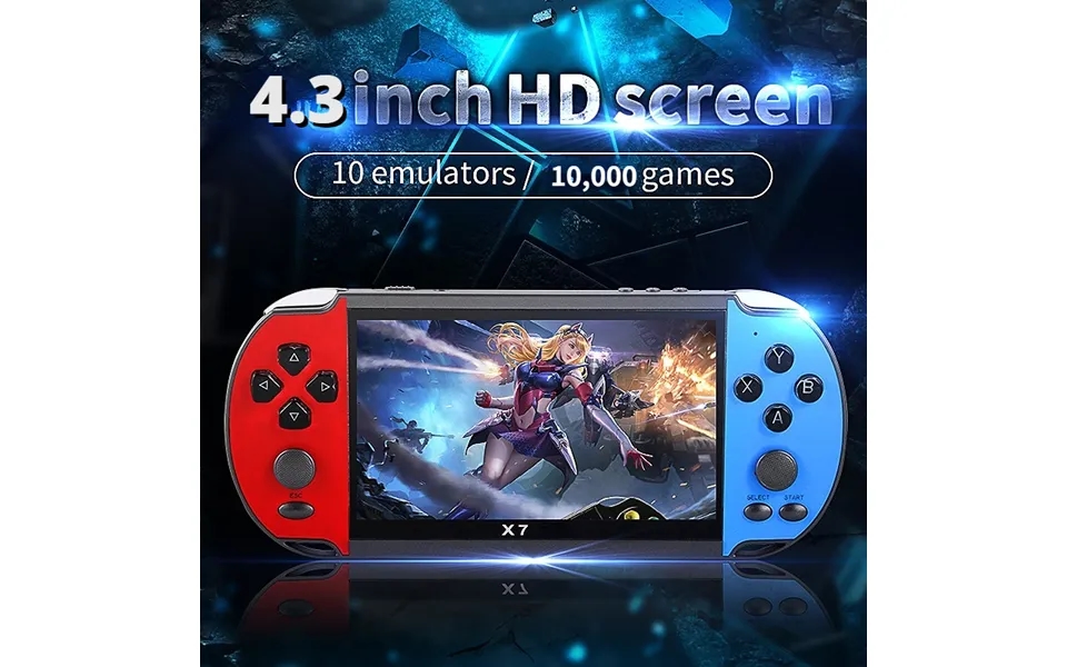 X7 4.3 Inch Hd Large 8g Screen Classic Retro Console Built-in Games Mini Handheld Mp5 Video Game
