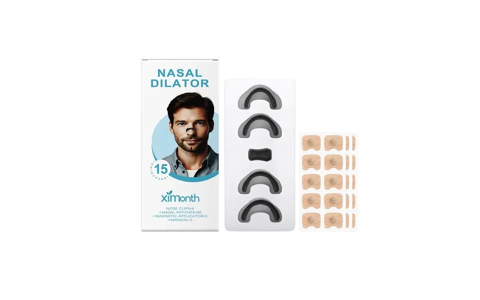Ximonth Magnetic Nasal Breathing Nose Dilators Starter-kit Nasal Strips Nasal Clip