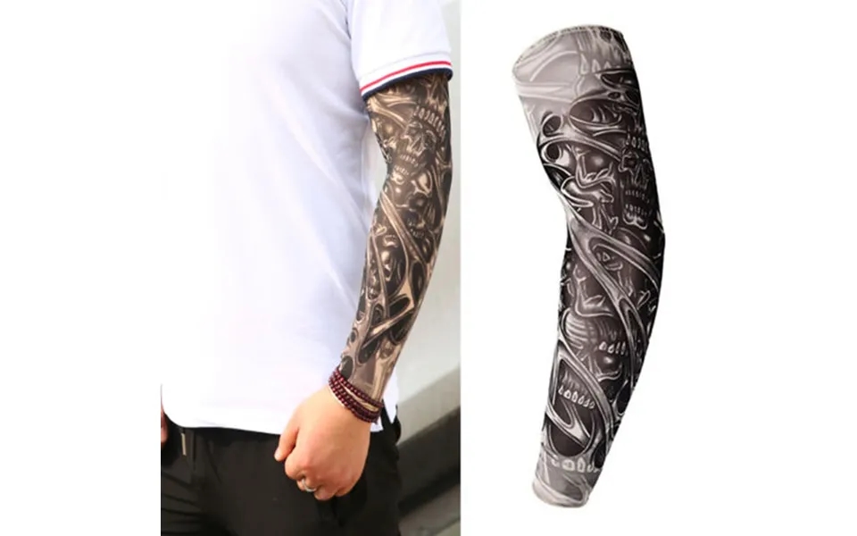 Xinwq Unisex Stretchy Uv Protection Cycling Outdoor Slip On Tattoo Arm Sleeve