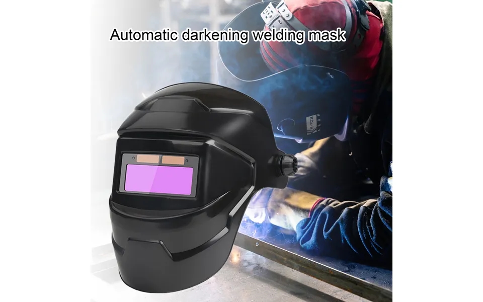 Yuanmheng Solar Powered Welding Helmet Auto Darkening Lcd Clear Welding Shield Grinding Hood Safety Gear
