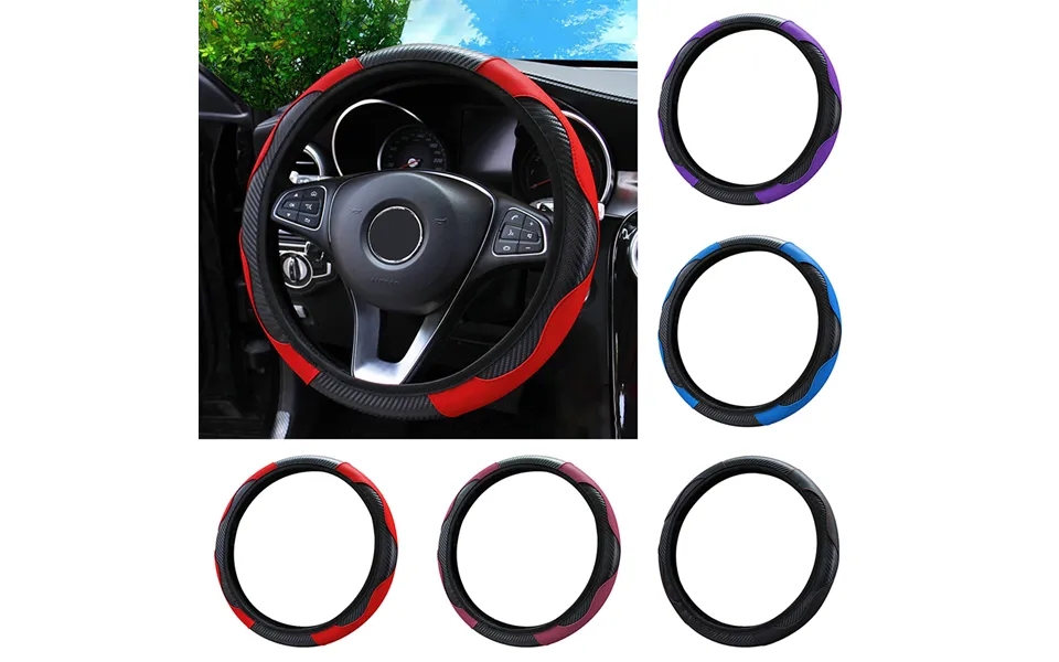 Yuanmheng Steering Wheel Cover 38cm Anti Slip Leather Universal Protective Car Steering Wheel Cover For Auto