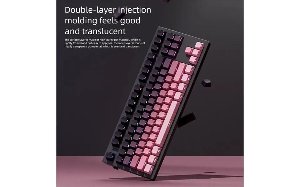 Ziqidonglai Translucent Mechanical Keyboard Keycaps Pbt Gradient Two-tone Injection Oem Highly Customizable Personalized