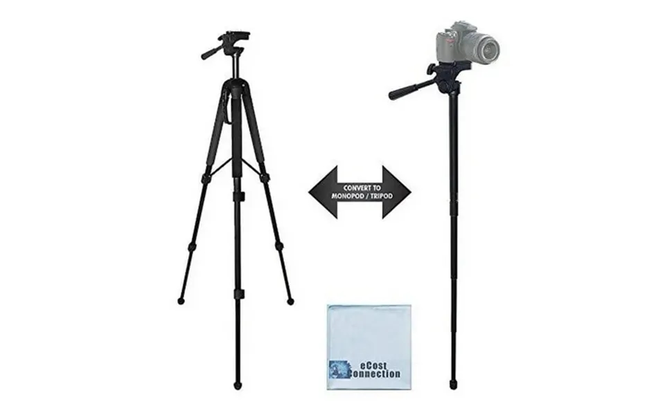 68 Elite Series Professional Heavy Duty Convertible Tripod Monopod For Dslr Cameras & Camcorders Ecostconnection Microfi