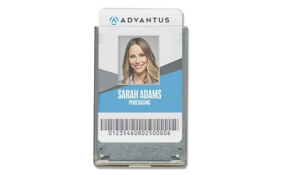 Advantus Rigid Two-badge Rfid Blocking Smart Card Holder Horizontal Vertical Clear 3