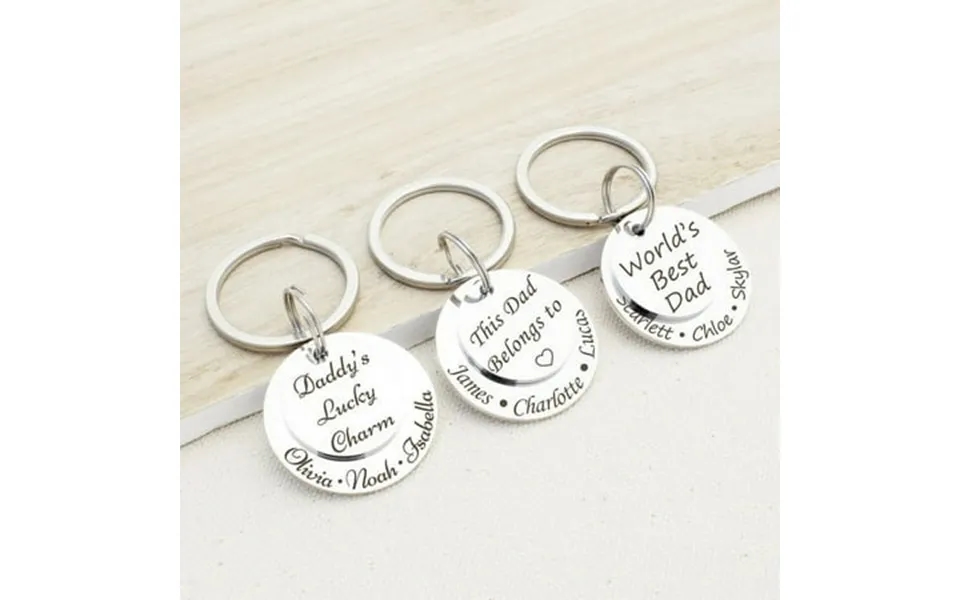 Anavia Daddy S Keepers Father S Day Gift For Dad - Engraved Stack Keychain Stainless Steel