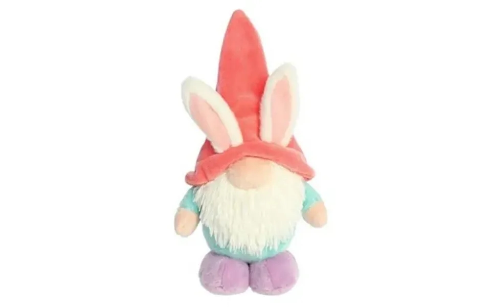 Aurora 82079 7.5 In. Vibrant Spring The Gnomlinis Bunny Gnome Decorative Charm Endless Fun Stuffed Animal Plush Toy Red