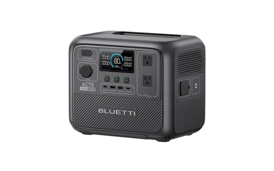 Bluetti Ac70 Portable Solar Generator 768wh Lifepo4 Power Station 80% Charge In 45 Mins 1000w Rated Power 2000w Lifting