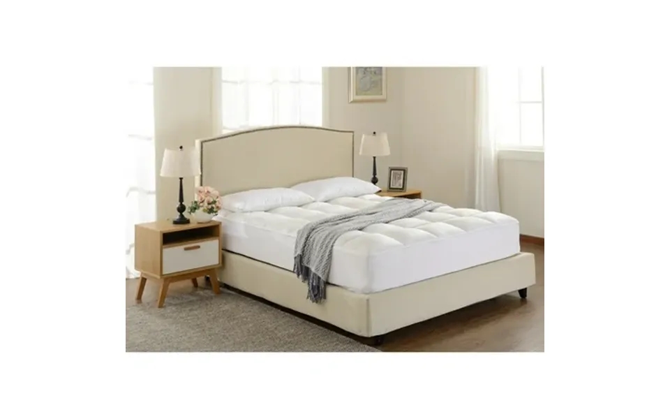 Cheer Collection Microplush Luxurious Alternative Down Mattress Pad Topper And Protector