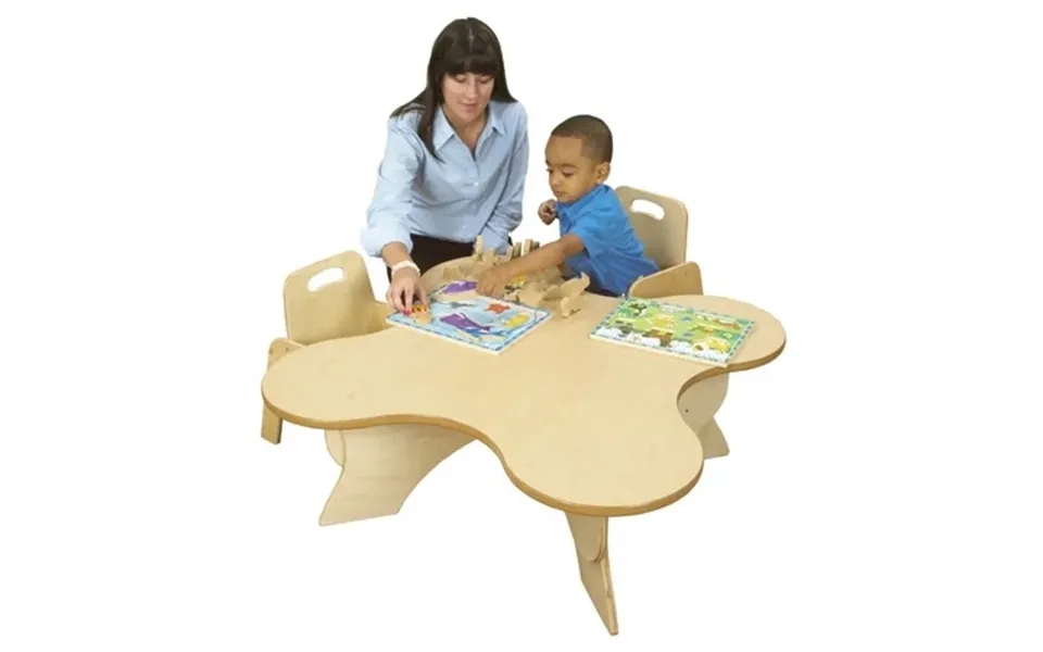 Childcraft Adjustable Toddler Table With 4 Chairs Blossom 35-3 4 X 35-3 4 X 14 To 19 Inches