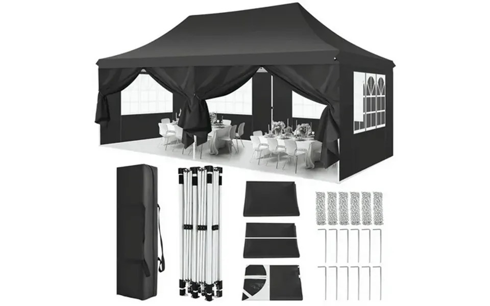Cobizi 10x20 With 6 Disassembly Side Wall Pop -up Duty Sheds For Outdoor Canopies For Party Weddings Real-time Sunscreen