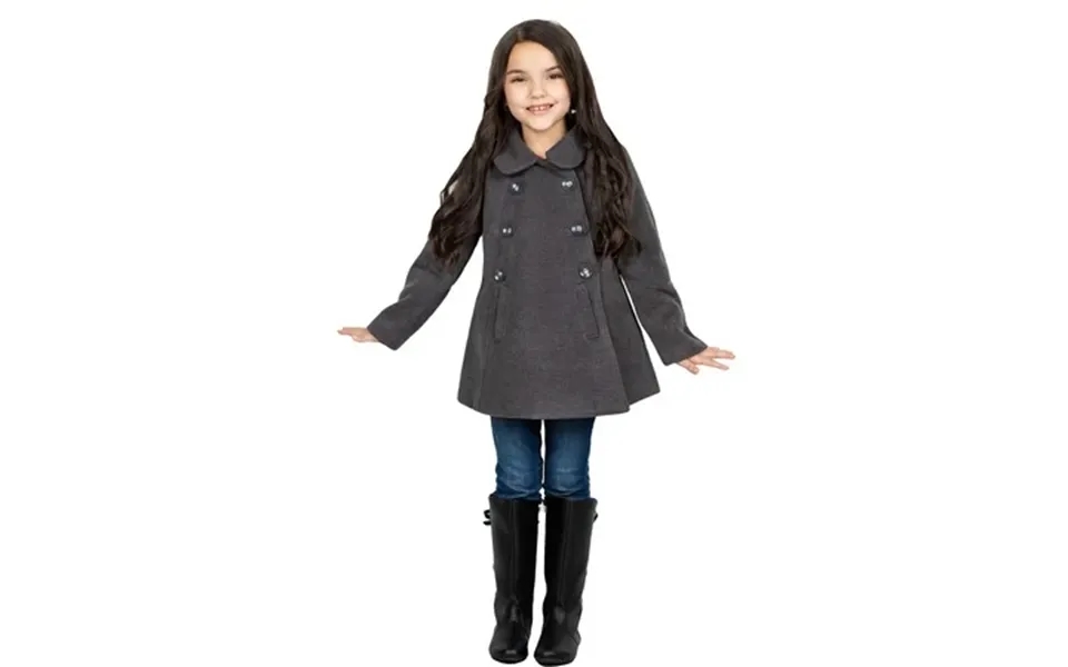 Girls Long Jacket Outdoor Coat Hooded Female Black Size 4 Widgeon