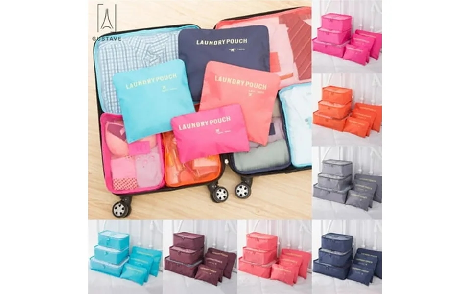 Gustave 6 Pack Travel Storage Bag Multi-functional Sorting Packages Luggage Travel Packing Pouches Household Portable Wa