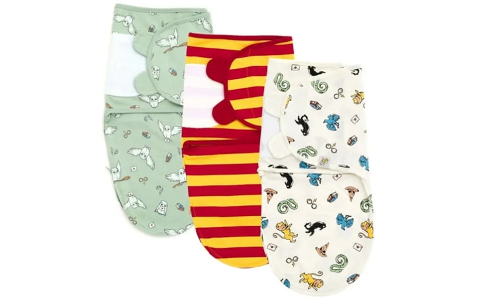 Harry Potter Hedwig Owl Newborn Baby Boys 3 Pack Swaddle Sacks Green Maroon White 6-9 Months