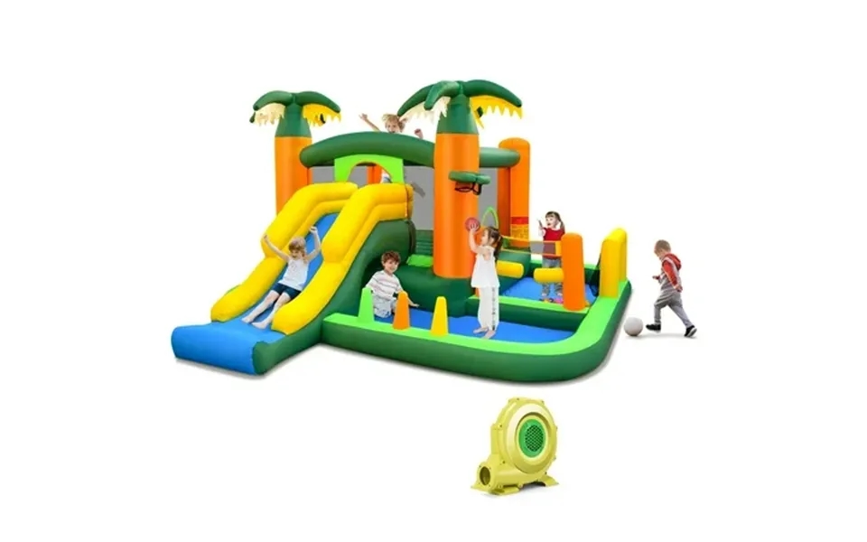 Infans Tropical Inflatable Bounce Castle 8-in-1 Giant Jumping House W 950w Blower