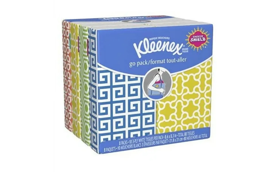 Kleenex Facial Tissue Pocket Packs 3-ply White Pack Of 2