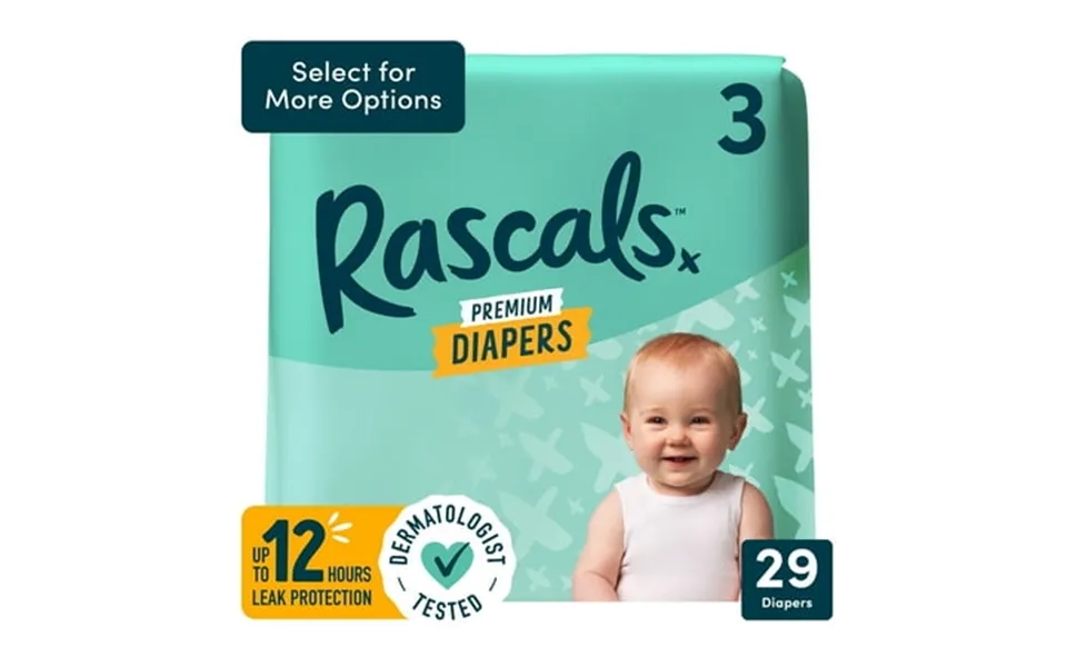 Rascals Premium Absorbent Baby Diapers Size 3 29 Count