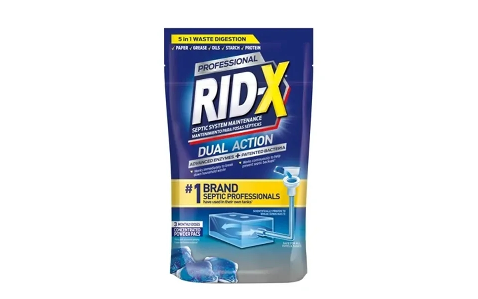 Rid-x Professional Septic Tank Treatment Pods Dual Action 3 Month Supply