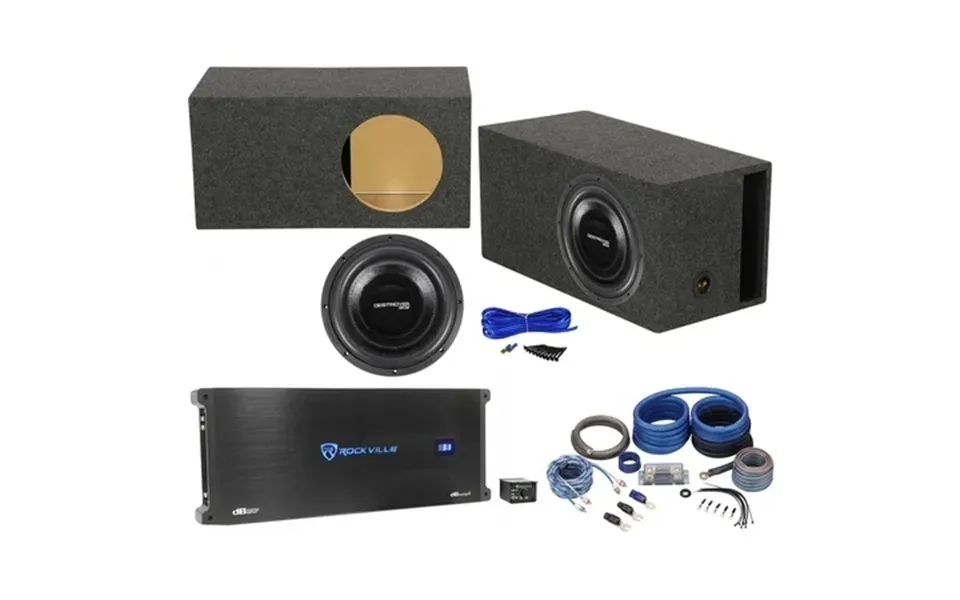 Rockville Destroyer 12d2 12 Car Competition Subwoofer Vented Box Mono Amplifier