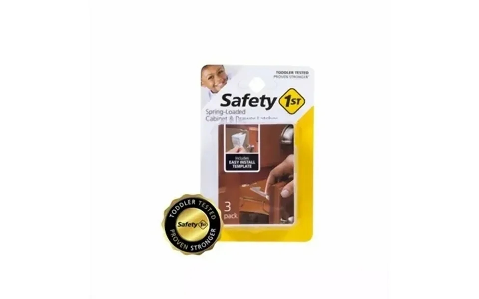Safety 1 Spring-loaded Cabinet & Drawer Latches 3pk White Home & Garden