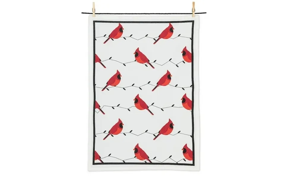 Set Of 6 All-over Cardinals Tea Towel