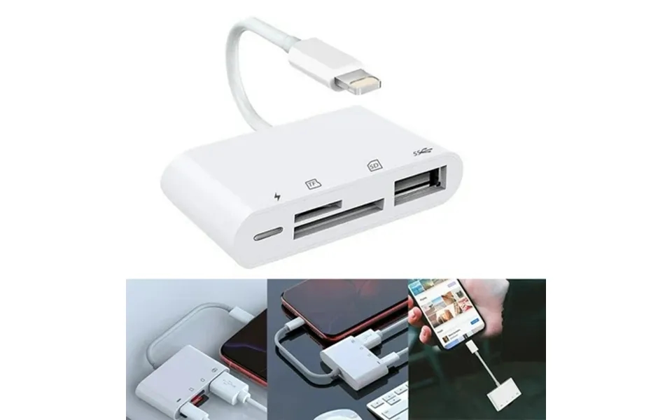 Suwu Sd Card Reader For Iphone Usb Camera Adapter 4 In 1 Usb Adapter Compatible Sd Tf Card Memory Card Reader Portable U
