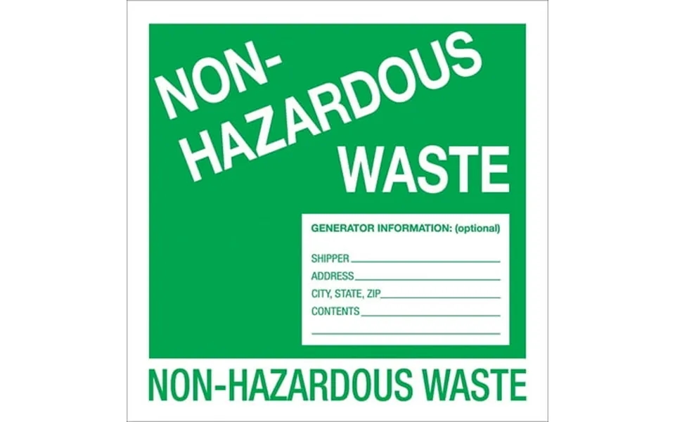 Tape Logic Labels Non-hazardous Waste 6 X 6 Green White 500 Roll Dl1302