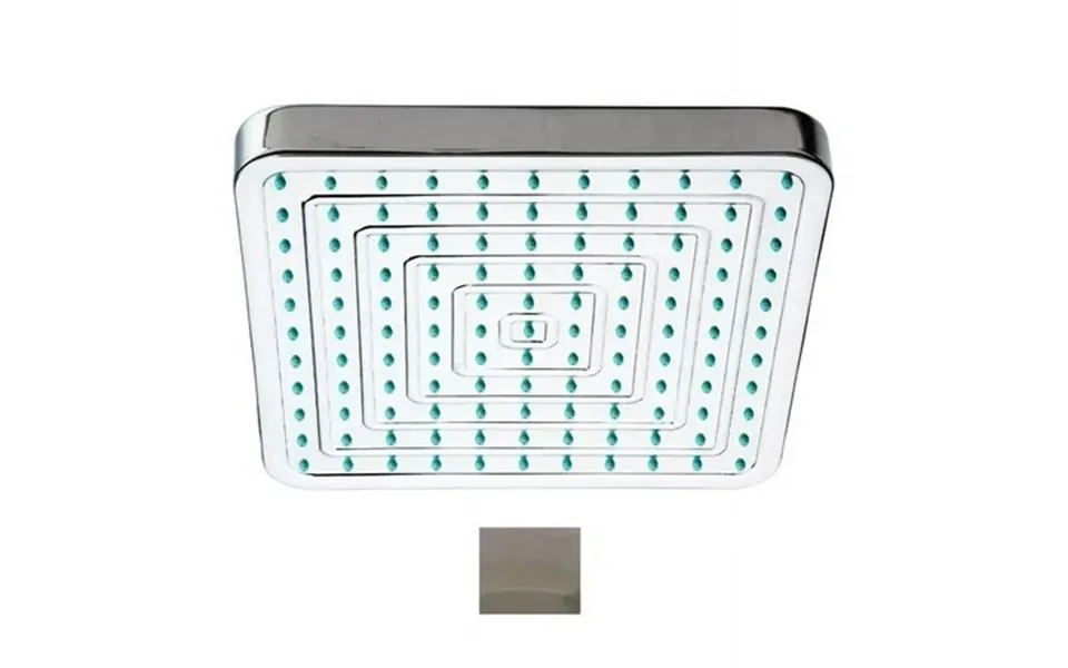 Whitehaus Showerhaus Square Rainfall Showerhead With Decorative Face And Rubber Nozzle Tips - Solid Brass Construction W