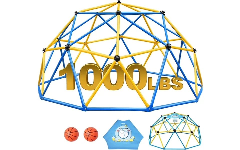 1000lbs Dome Climber With Basketball Net 10ft - Blue